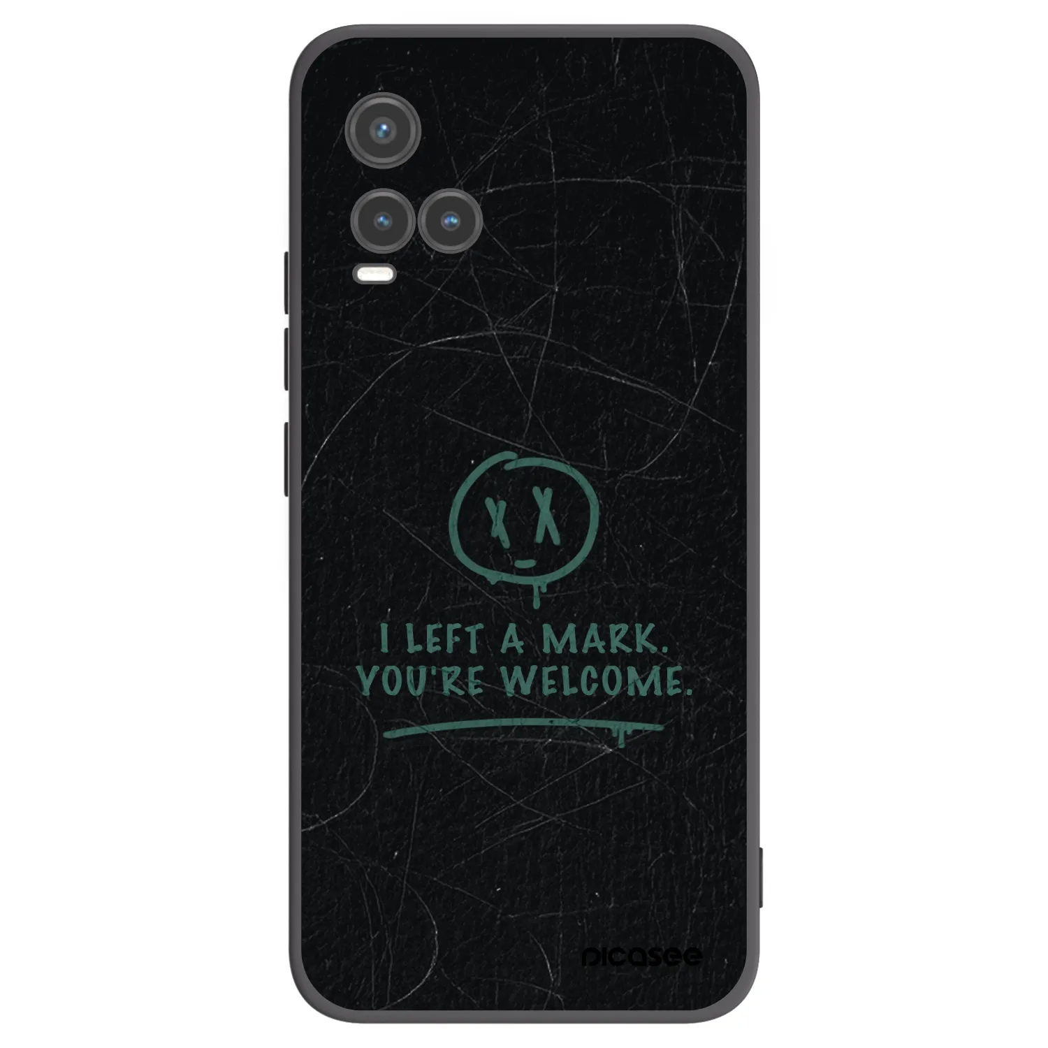 Picasee Vivo Y33s Hülle - Schwarzes Silikon - LEFT A MARK