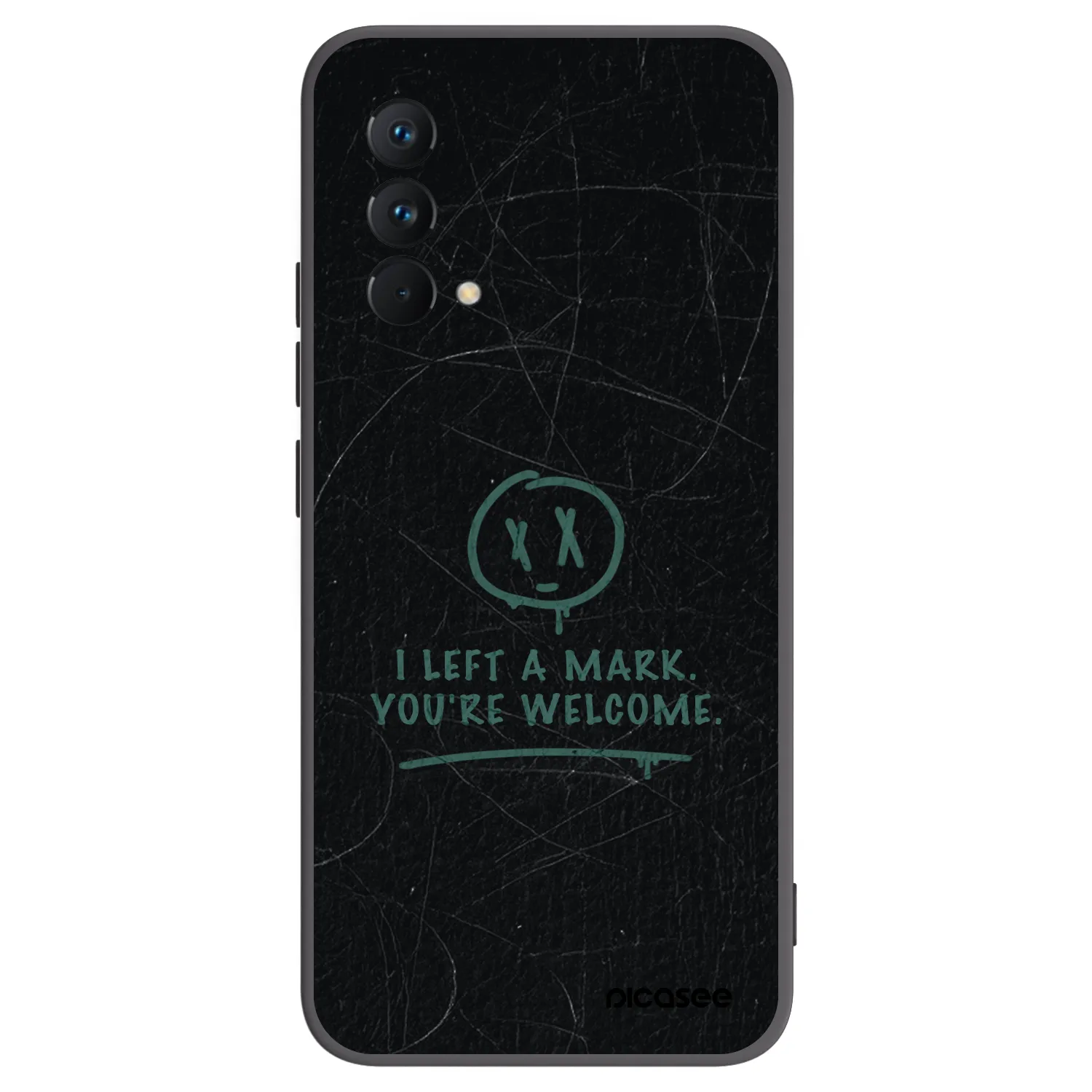 Picasee Realme GT Master Edition 5G Hülle - Schwarzes Silikon - LEFT A MARK