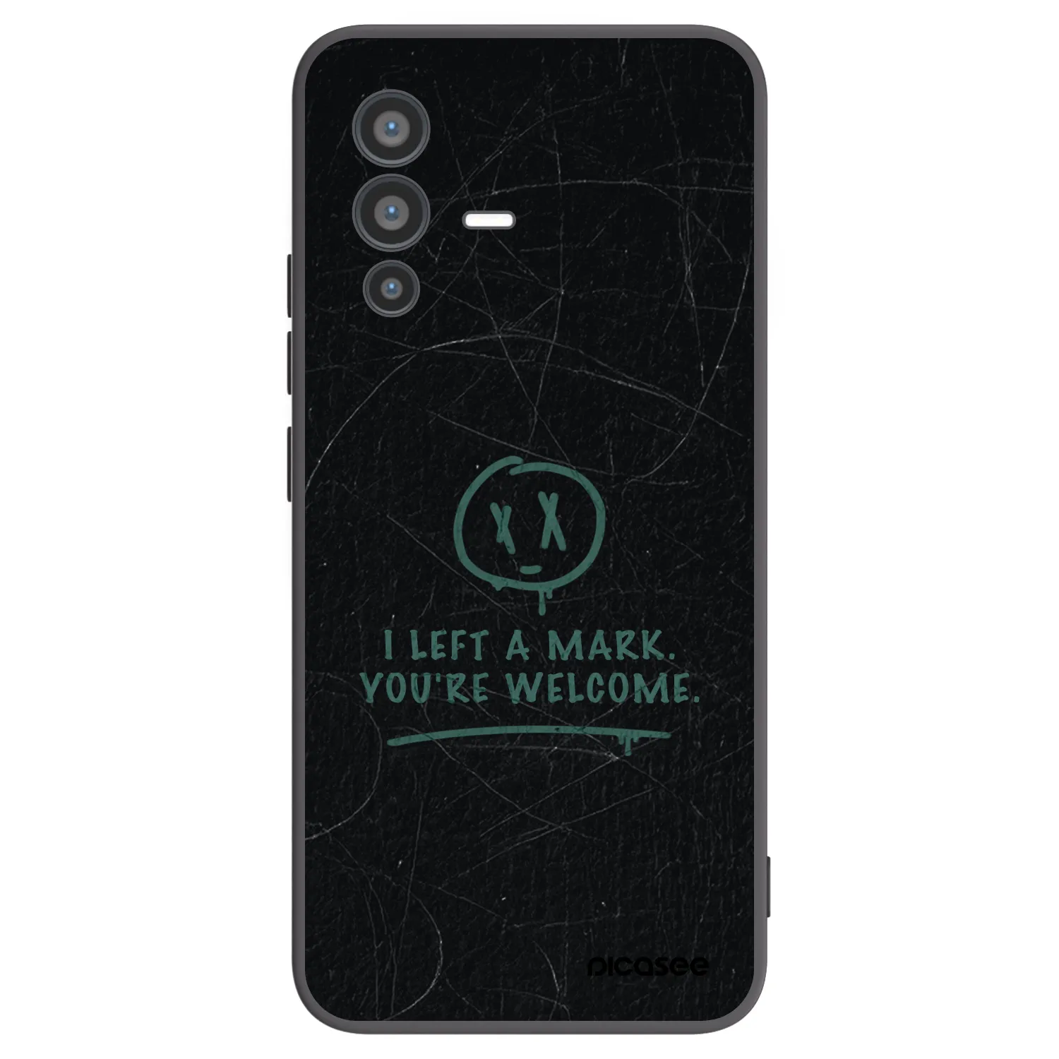 Picasee Vivo V23 5G Hülle - Schwarzes Silikon - LEFT A MARK