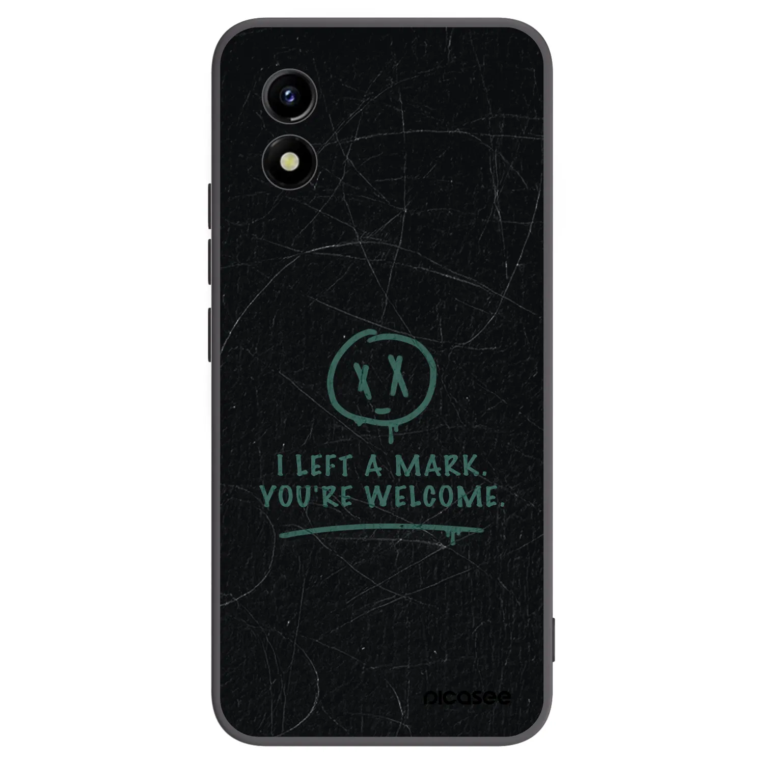 Picasee Vivo Y01 Hülle - Schwarzes Silikon - LEFT A MARK