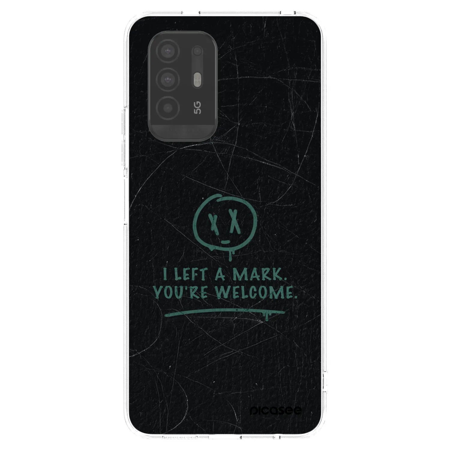 Picasee OPPO A94 5G Hülle - Transparentes Silikon - LEFT A MARK