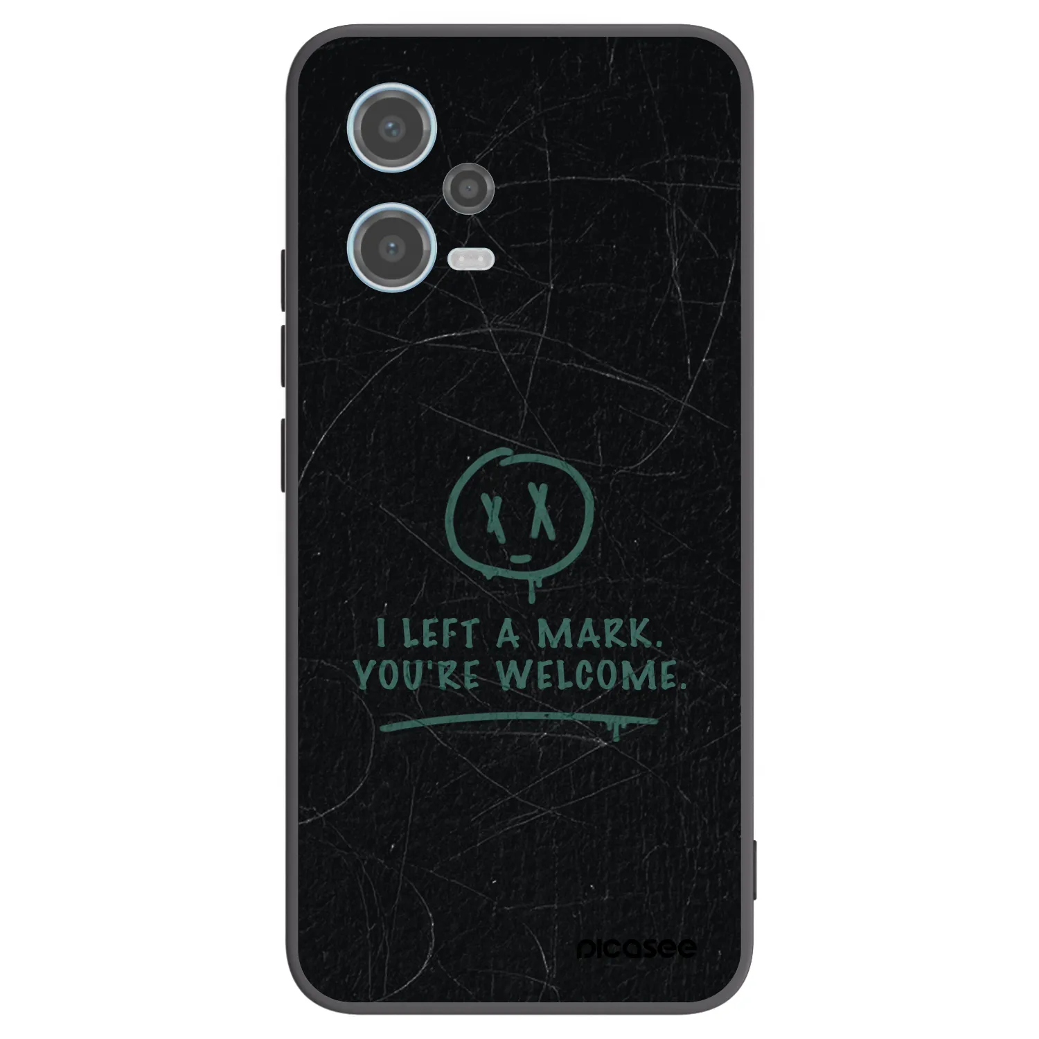 Picasee Xiaomi Redmi Note 12 5G Hülle - Schwarzes Silikon - LEFT A MARK