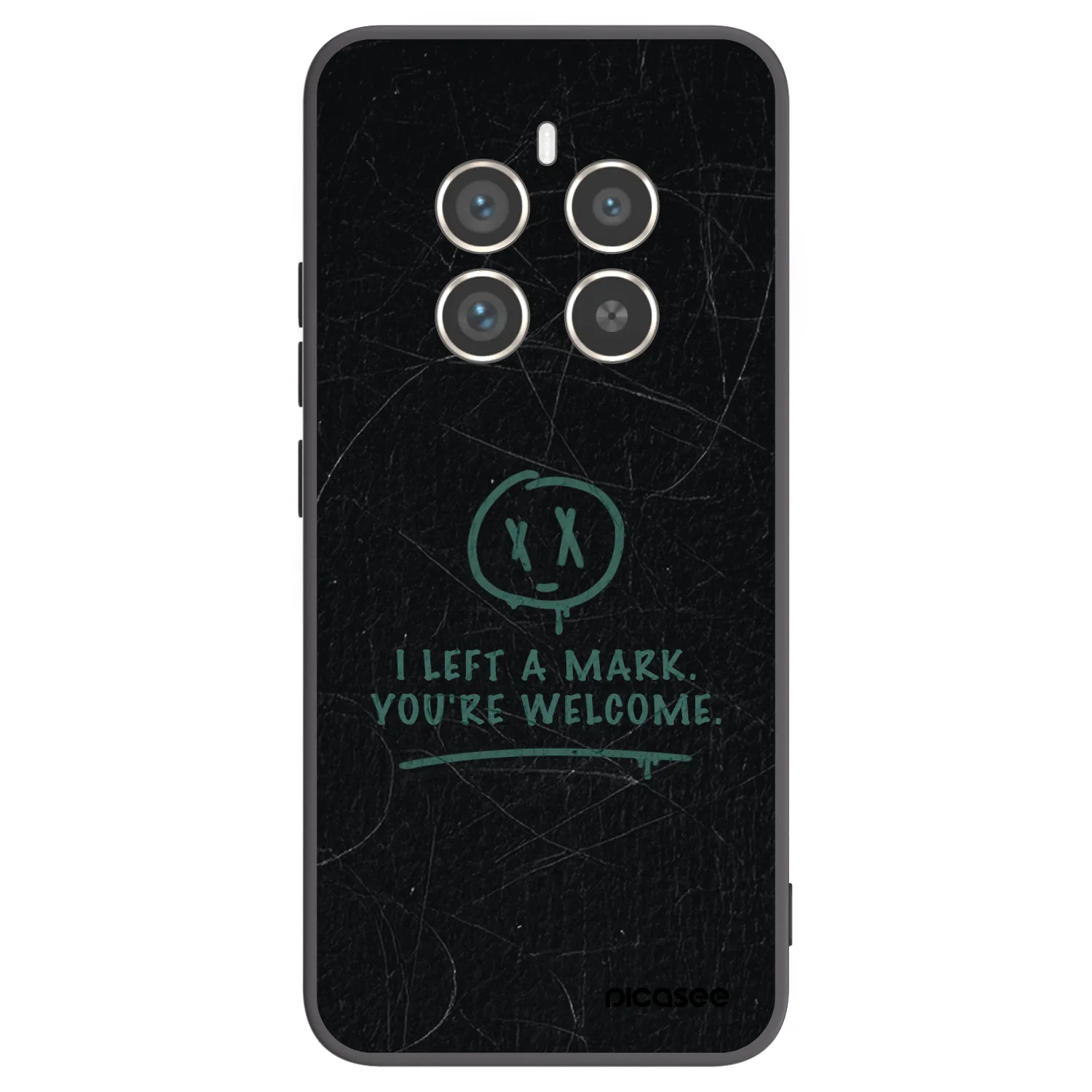 Picasee Realme 12 Pro 5G Hülle - Schwarzes Silikon - LEFT A MARK