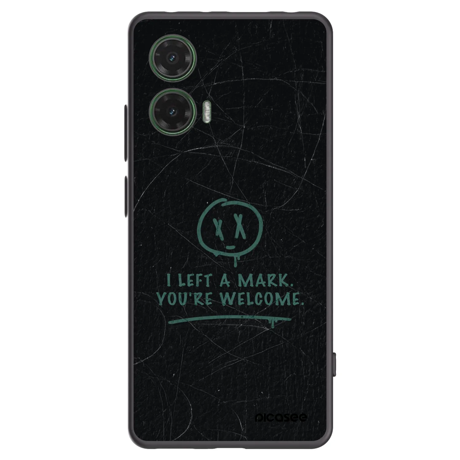 Picasee Motorola Moto G35 5G Hülle - Schwarzes Silikon - LEFT A MARK