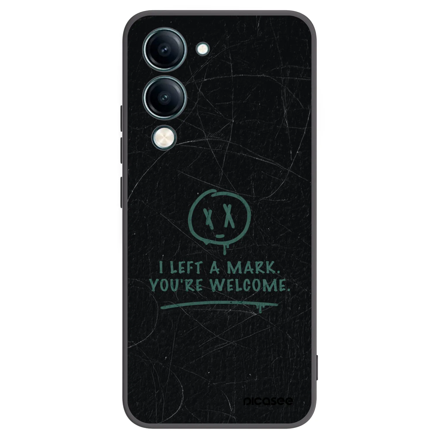 Picasee Vivo Y29s 5G Hülle - Schwarzes Silikon - LEFT A MARK