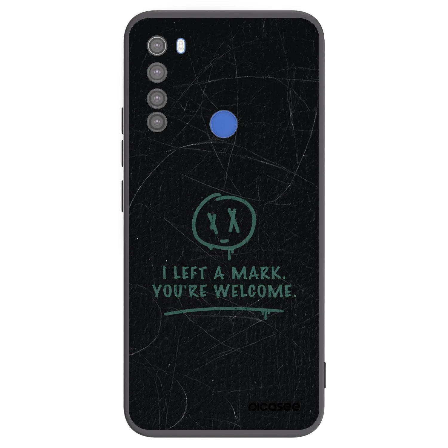 Picasee Xiaomi Redmi Note 8T Hülle - Schwarzes Silikon - LEFT A MARK