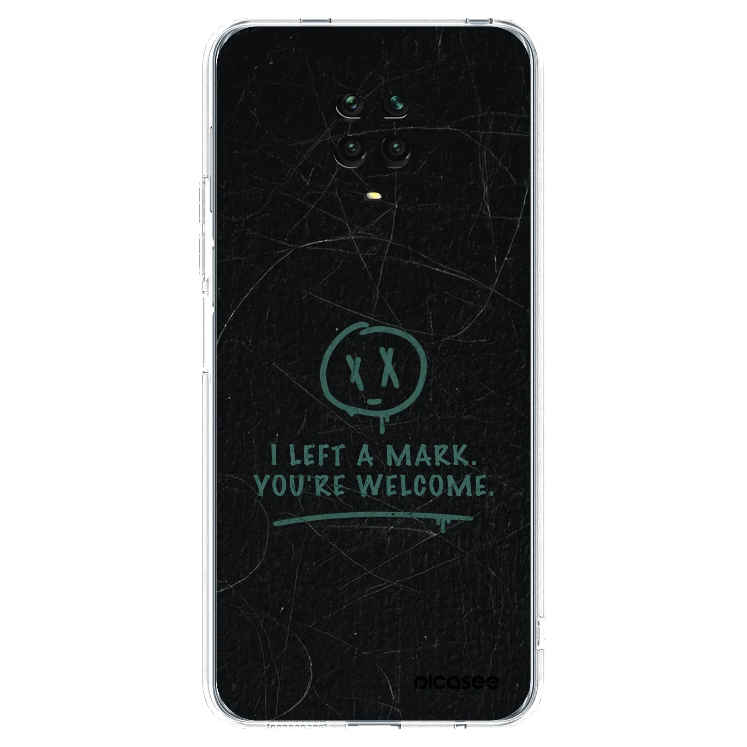 Picasee Xiaomi Redmi Note 9S Hülle - Transparentes Silikon - LEFT A MARK