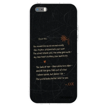 Picasee Apple iPhone 5/5S/SE Hülle - Transparentes Silikon - POET