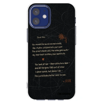 Picasee Apple iPhone 12 mini Hülle - Transparentes Silikon - POET