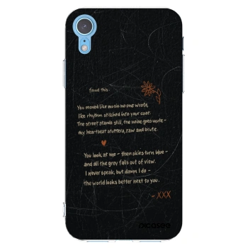 Picasee Apple iPhone XR Hülle - Transparentes Silikon - POET