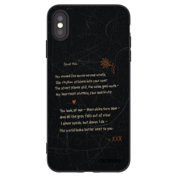 Picasee Apple iPhone XS Max Hülle - Schwarzes Silikon - POET