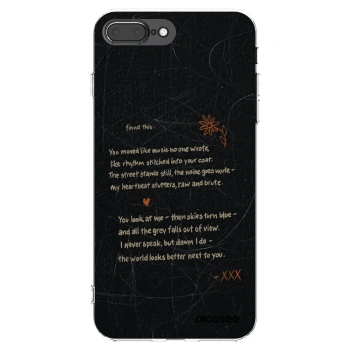 Picasee Apple iPhone 8 Plus Hülle - Transparentes Silikon - POET