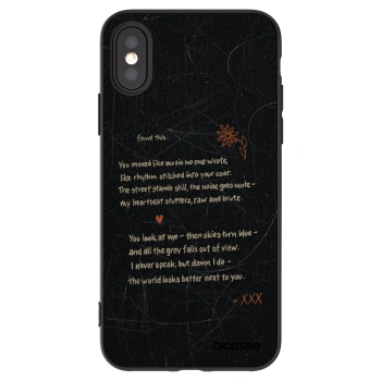 Picasee Apple iPhone X/XS Hülle - Schwarzes Silikon - POET