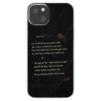 Picasee Apple iPhone 15 Plus Hülle - Transparentes Silikon - POET