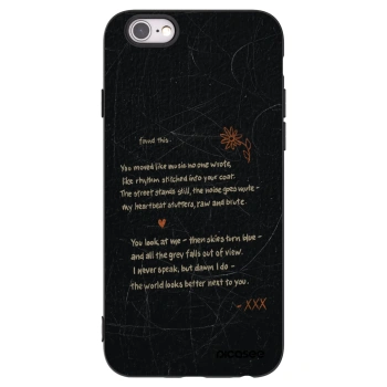 Picasee Apple iPhone 6/6S Hülle - Schwarzes Silikon - POET