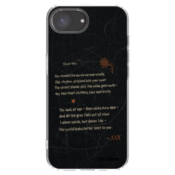 Picasee Apple iPhone 16e Hülle - Transparentes Silikon - POET