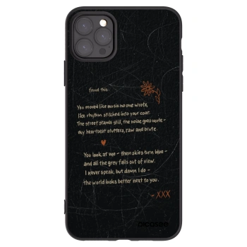 Picasee Apple iPhone 11 Pro Max Hülle - Schwarzes Silikon - POET