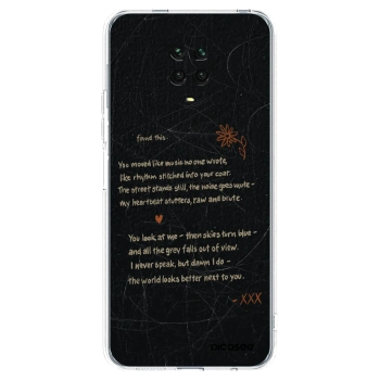 Picasee Xiaomi Redmi Note 9S Hülle - Transparentes Silikon - POET