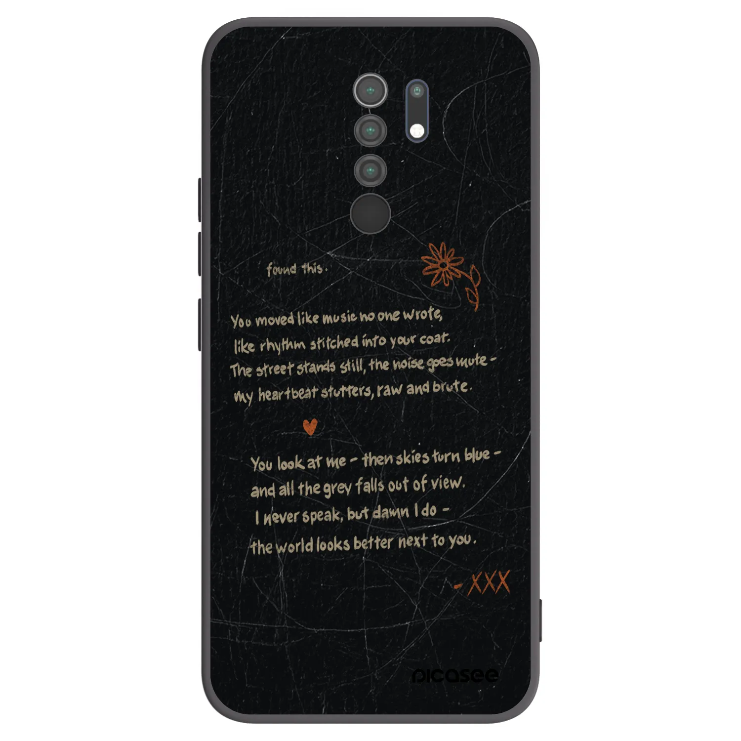 Picasee Xiaomi Redmi 9 Hülle - Schwarzes Silikon - POET