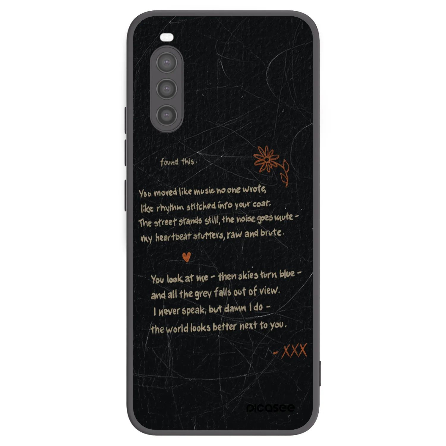 Picasee Sony Xperia 10 II Hülle - Schwarzes Silikon - POET