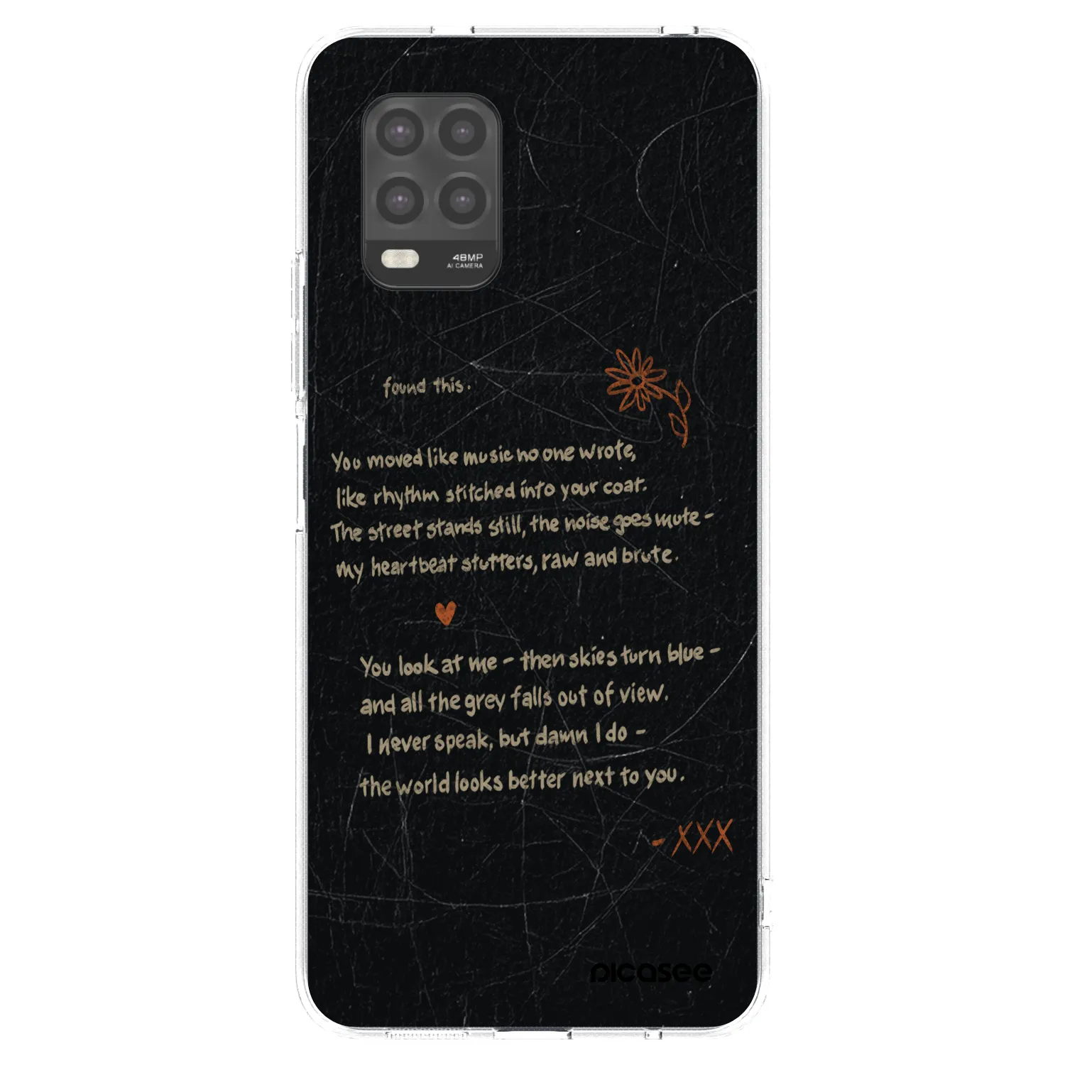 Picasee Xiaomi Mi 10 Lite Hülle - Transparentes Silikon - POET