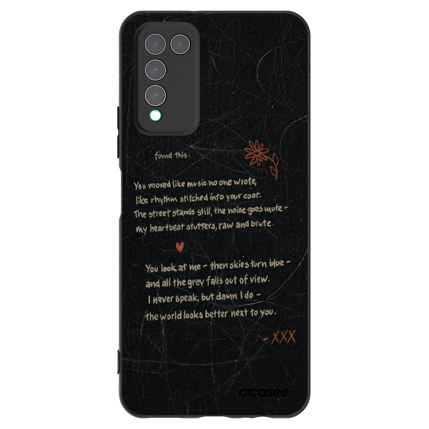 Picasee Honor 10X Lite Hülle - Schwarzes Silikon - POET