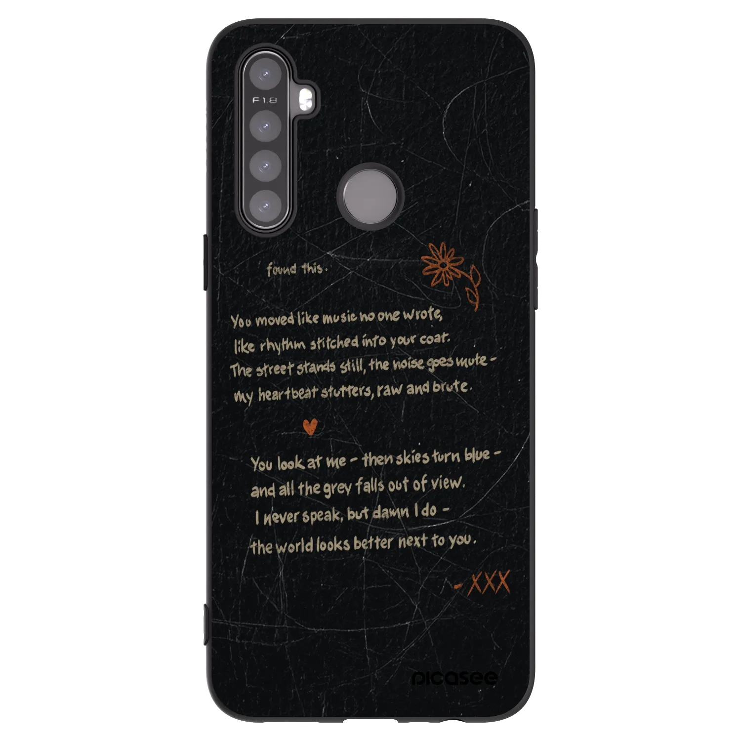 Picasee Realme 6i Hülle - Schwarzes Silikon - POET