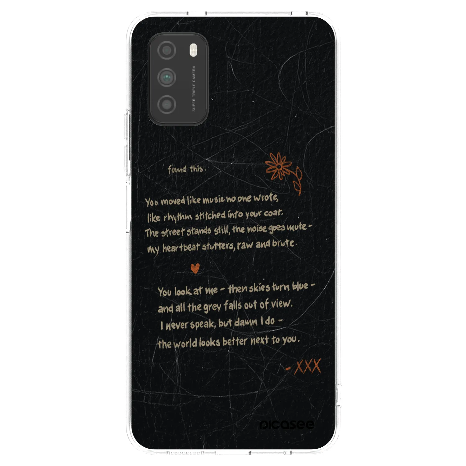 Picasee Xiaomi Poco M3 Hülle - Transparentes Silikon - POET