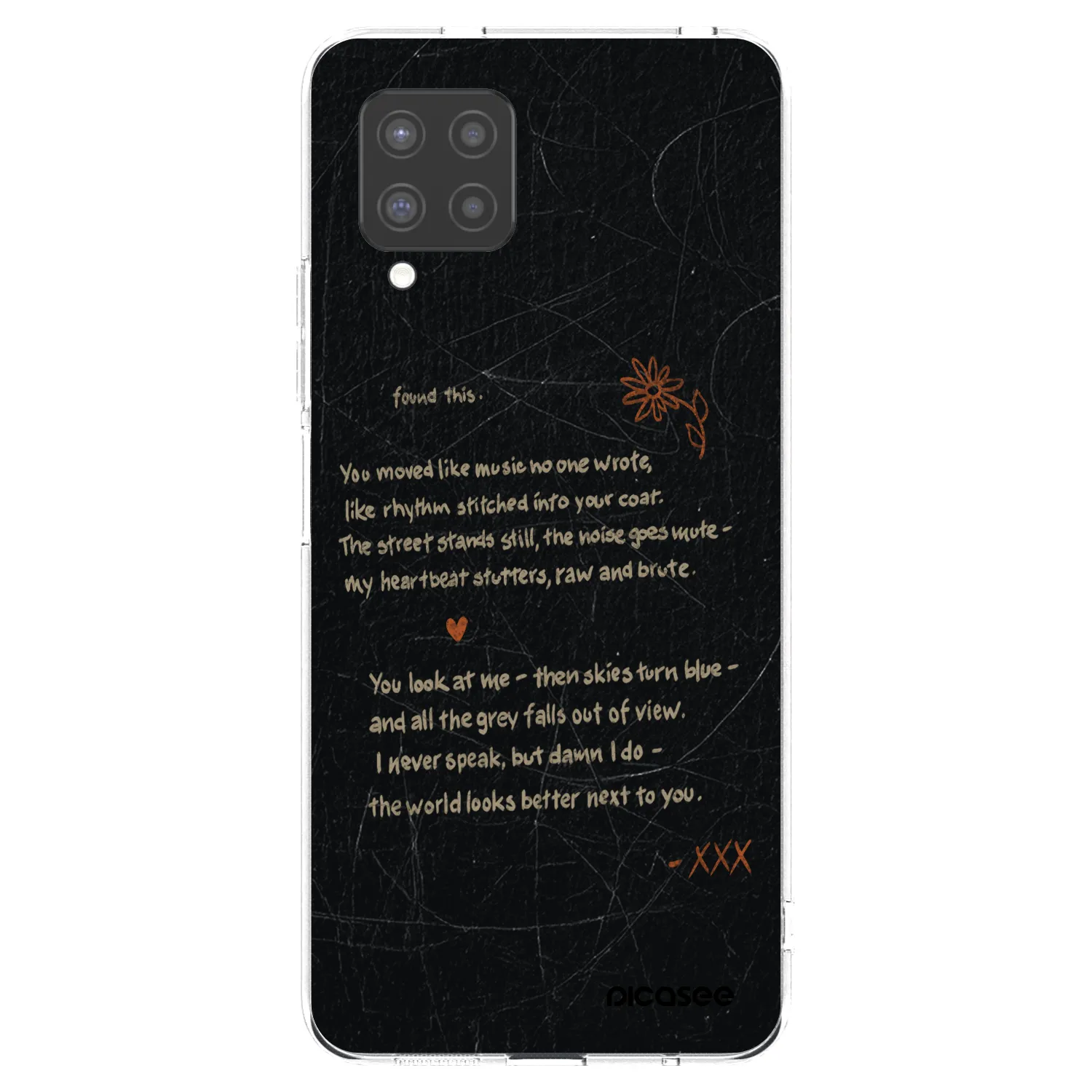 Picasee Samsung Galaxy A42 A426B Hülle - Transparentes Silikon - POET