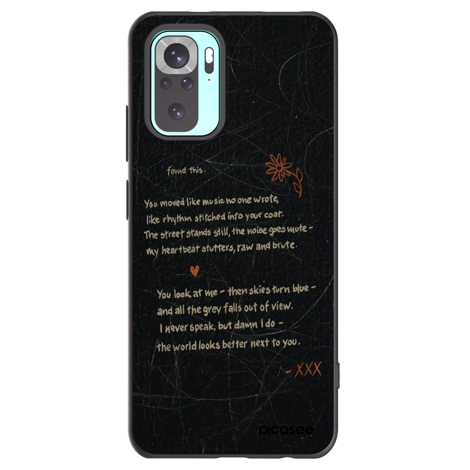 Picasee Xiaomi Redmi Note 10 Pro Hülle - Schwarzes Silikon - POET