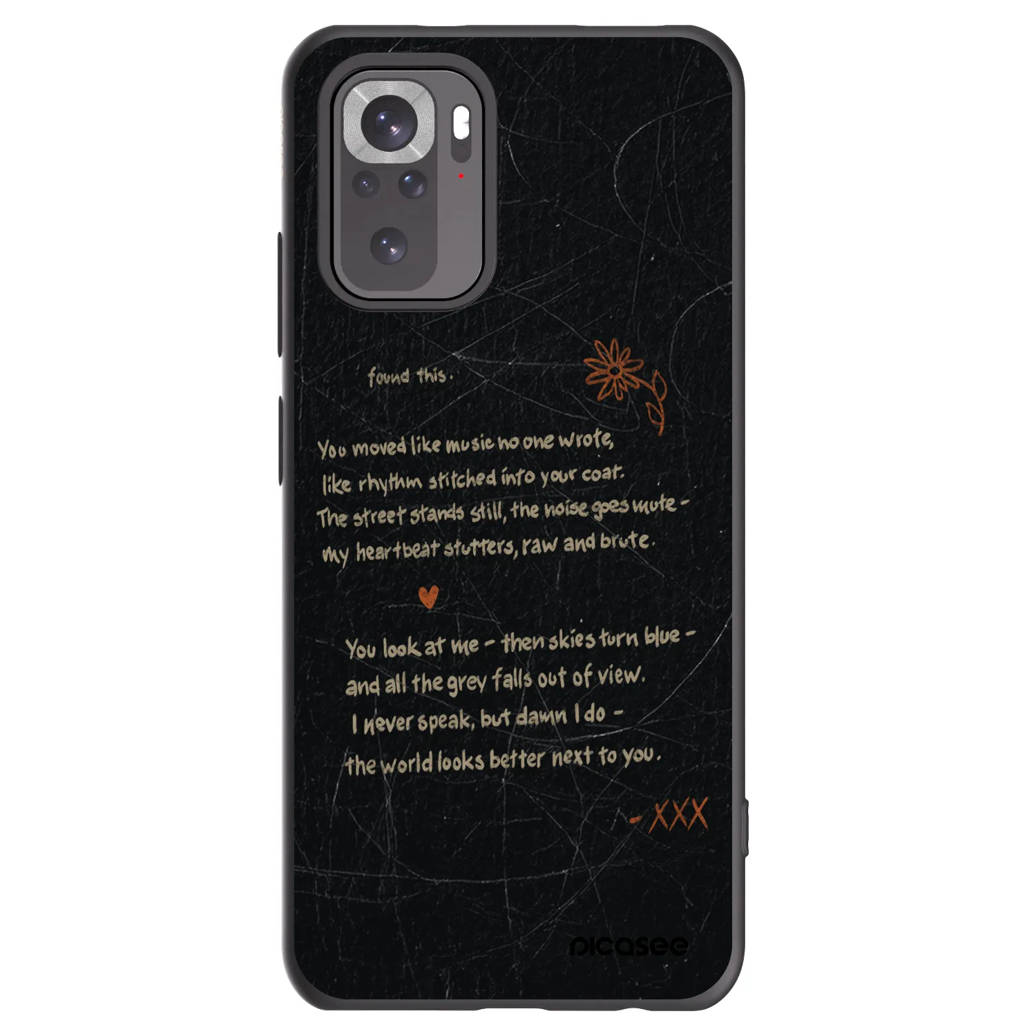 Picasee Xiaomi Redmi Note 10S Hülle - Schwarzes Silikon - POET