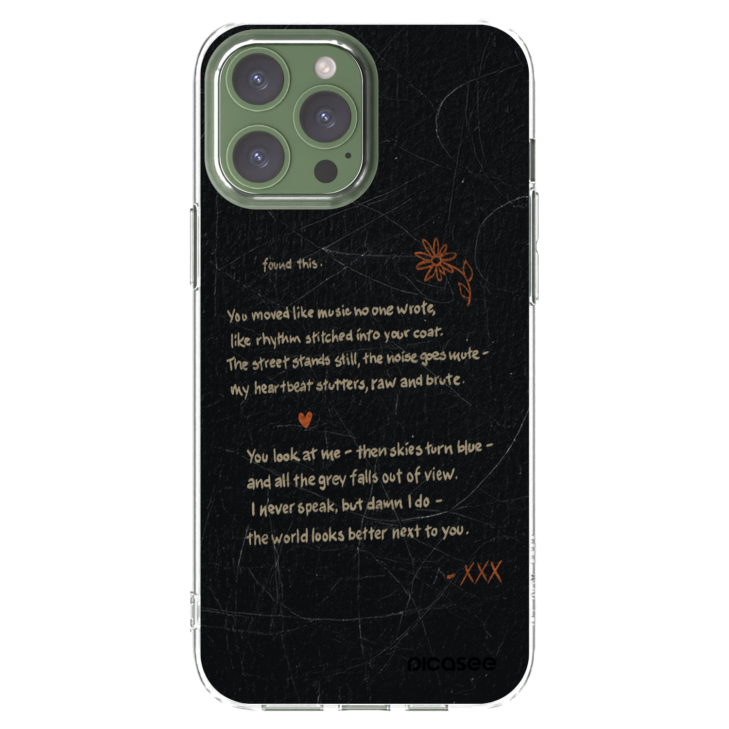 Picasee Apple iPhone 13 Pro Max Hülle - Transparentes Silikon - POET