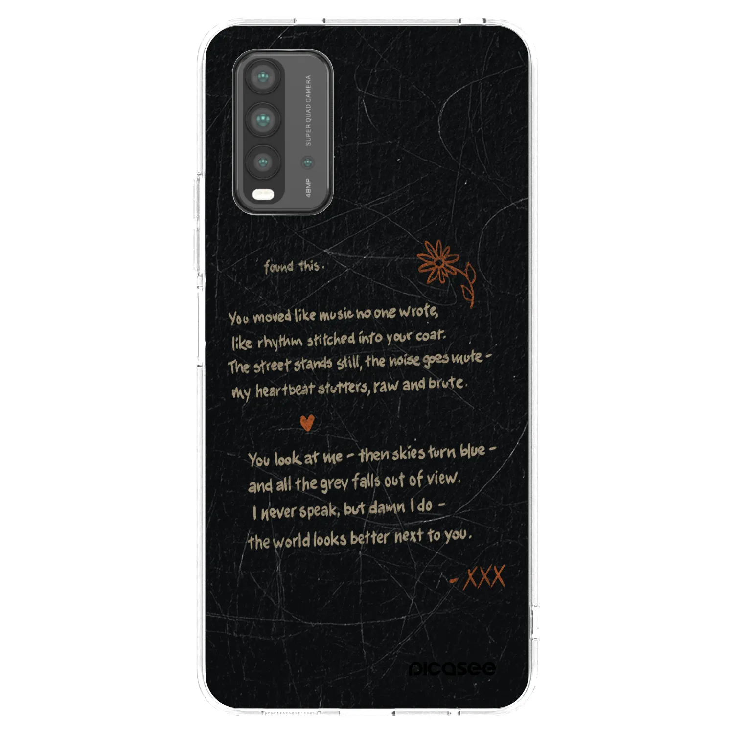 Picasee Xiaomi Redmi 9T Hülle - Transparentes Silikon - POET