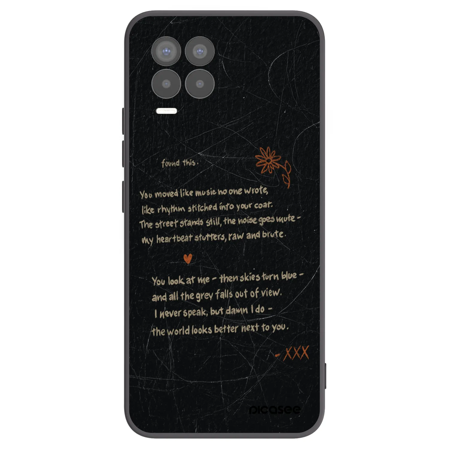 Picasee Realme 8 4G Hülle - Schwarzes Silikon - POET