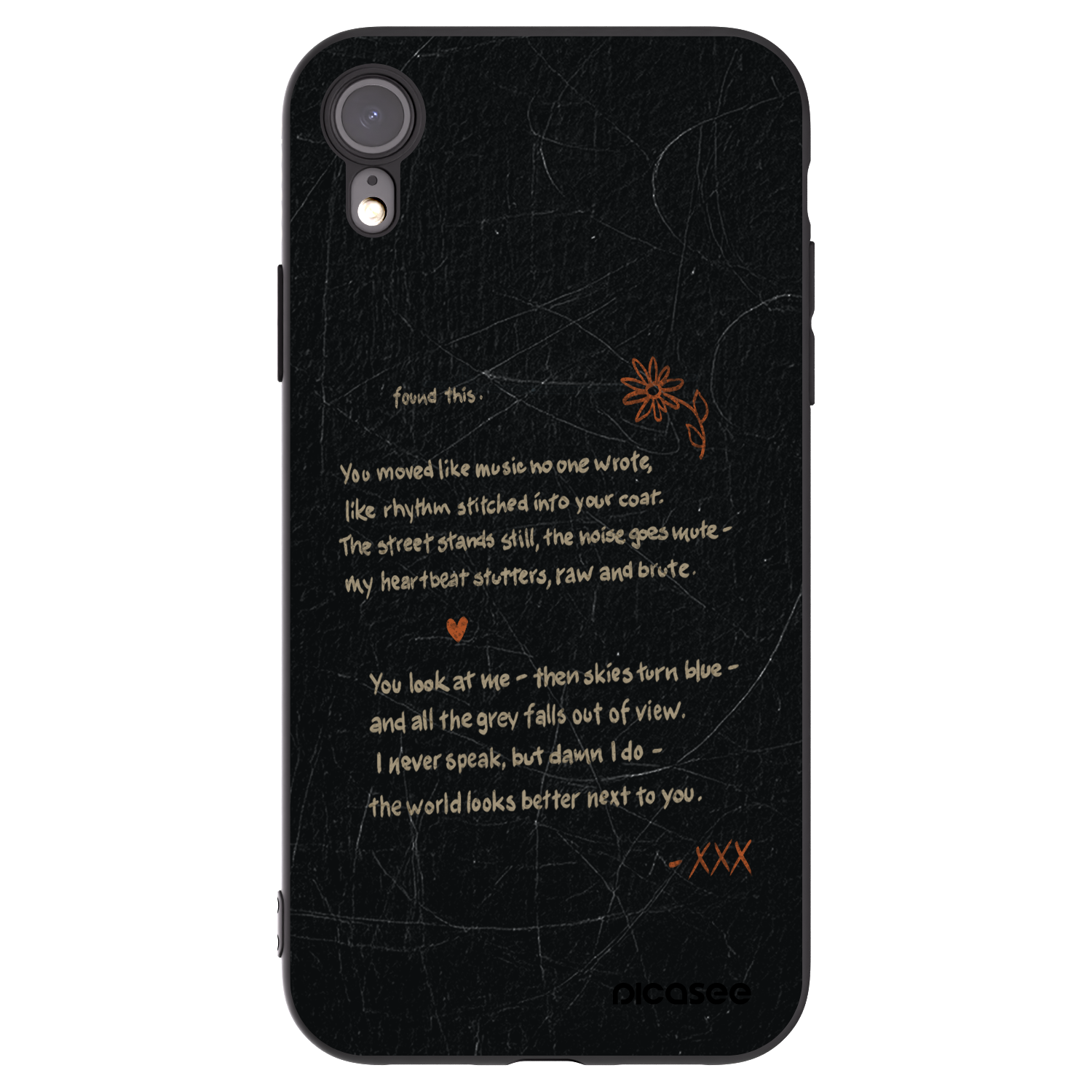 Picasee Apple iPhone XR Hülle - Schwarzes Silikon - POET