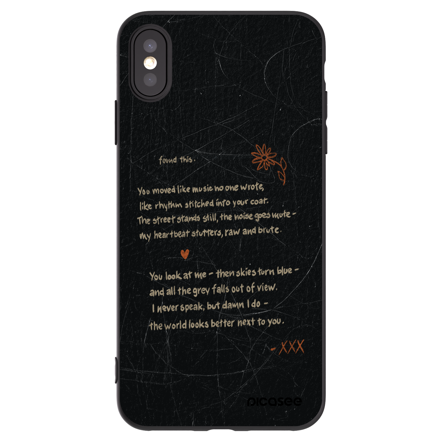 Picasee Apple iPhone XS Max Hülle - Schwarzes Silikon - POET