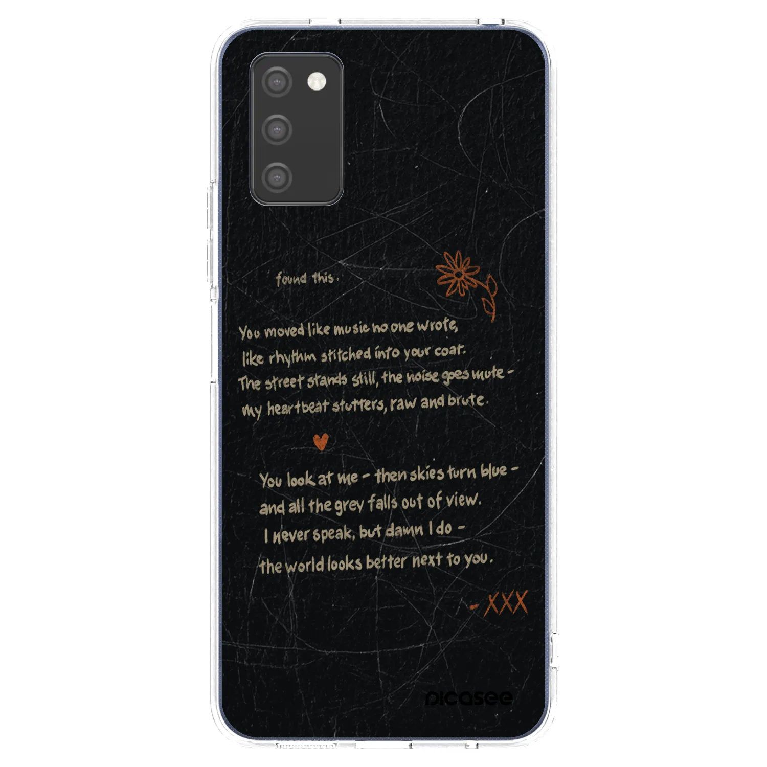 Picasee Samsung Galaxy A03s A037G Hülle - Transparentes Silikon - POET