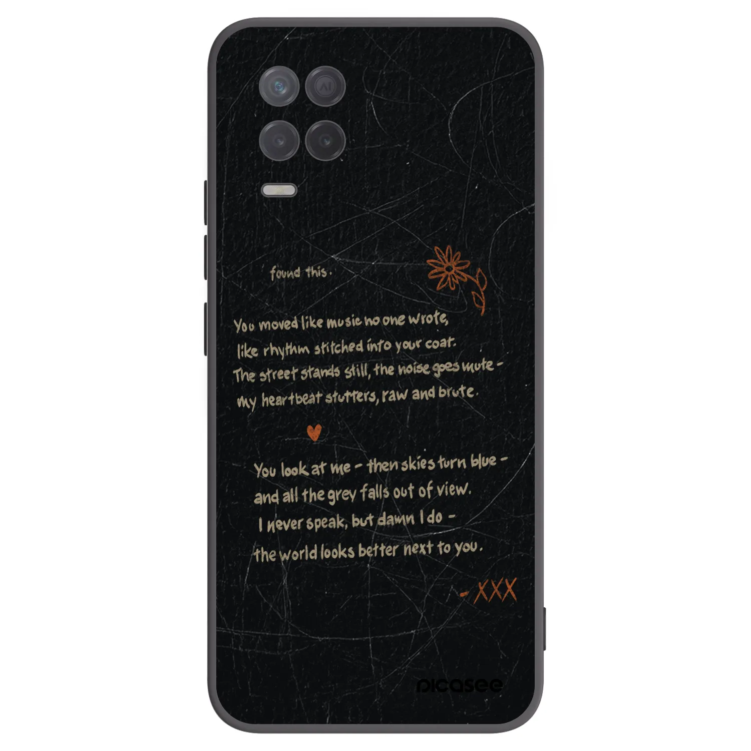 Picasee Realme 8 5G Hülle - Schwarzes Silikon - POET