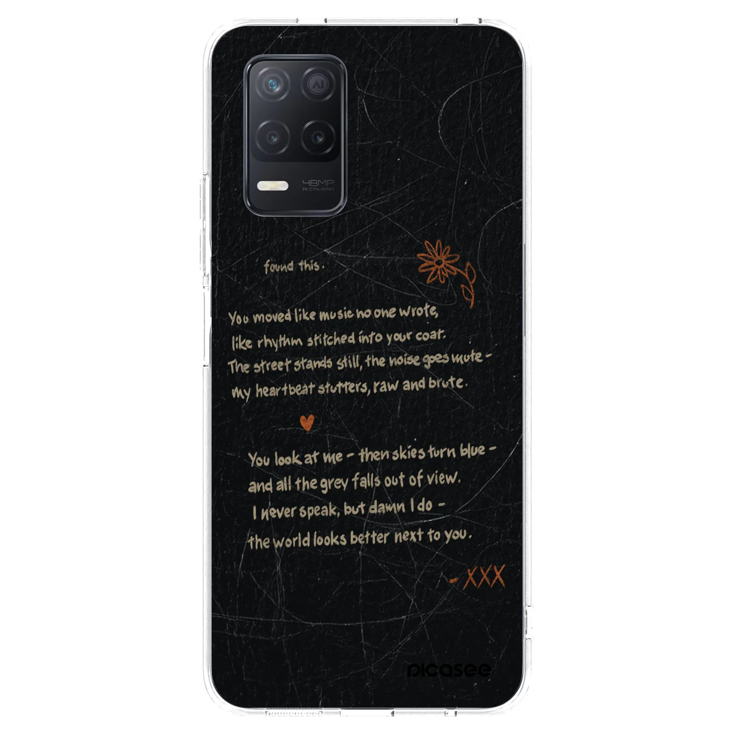 Picasee Realme 8 5G Hülle - Transparentes Silikon - POET