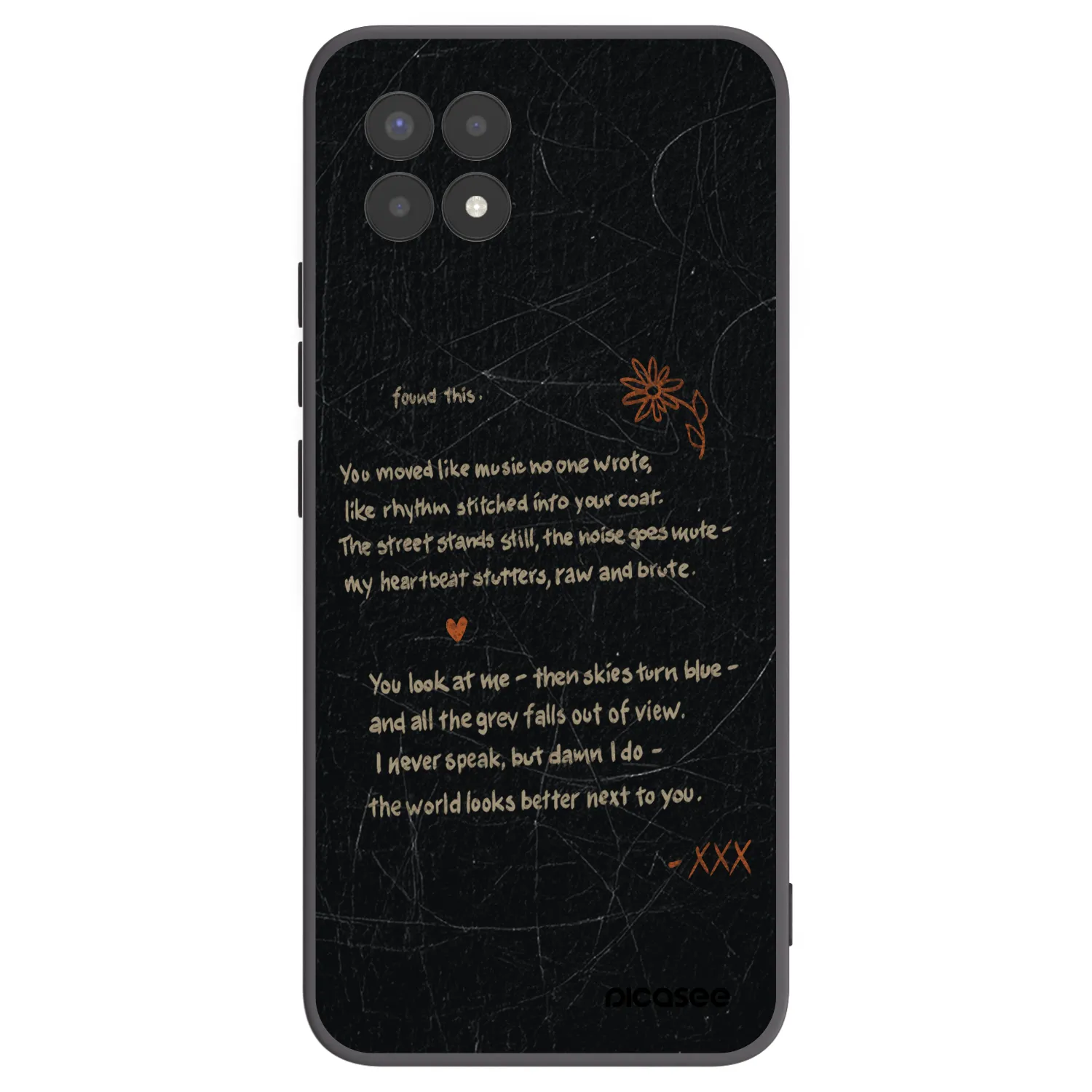 Picasee Realme 8i Hülle - Schwarzes Silikon - POET