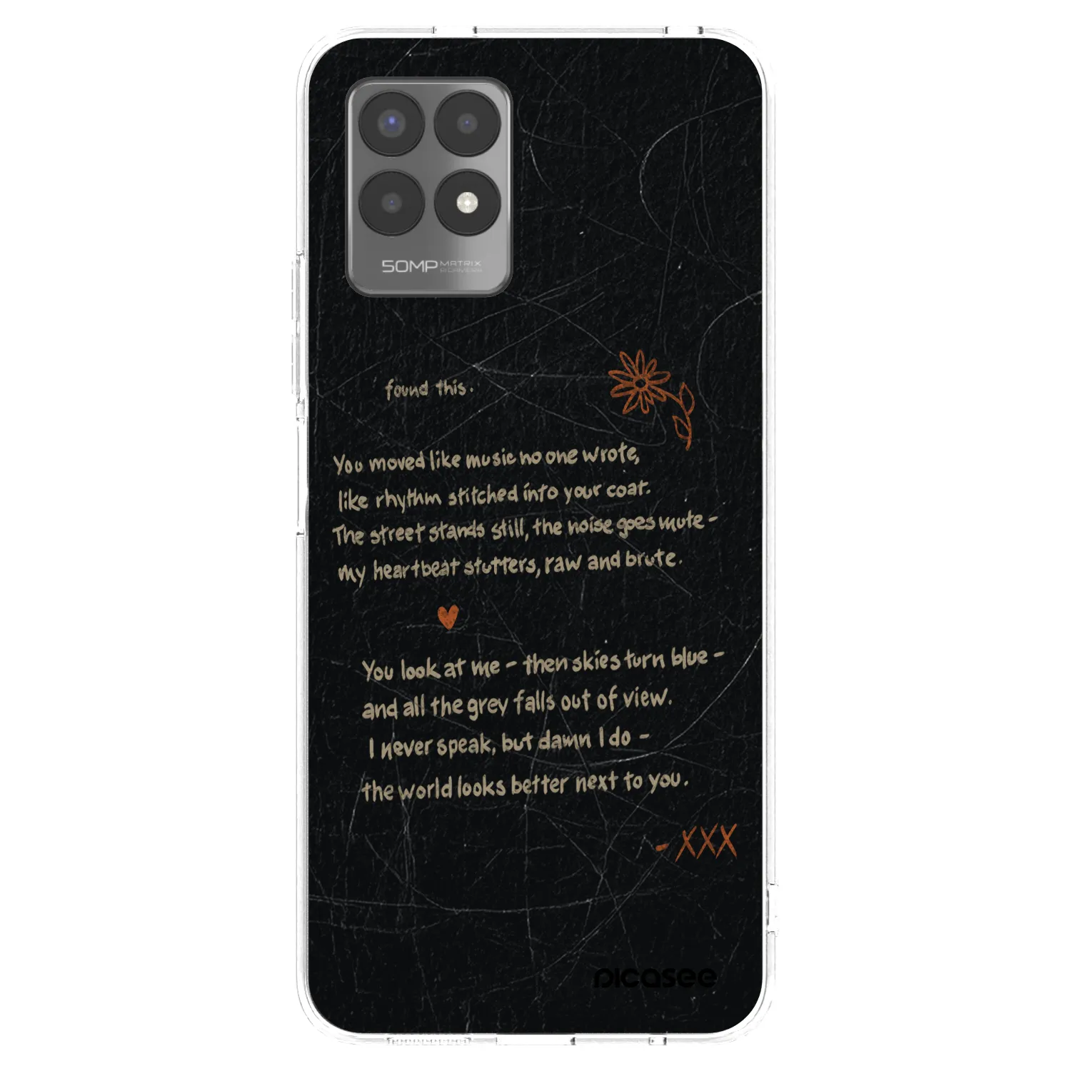 Picasee Realme 8i Hülle - Transparentes Silikon - POET