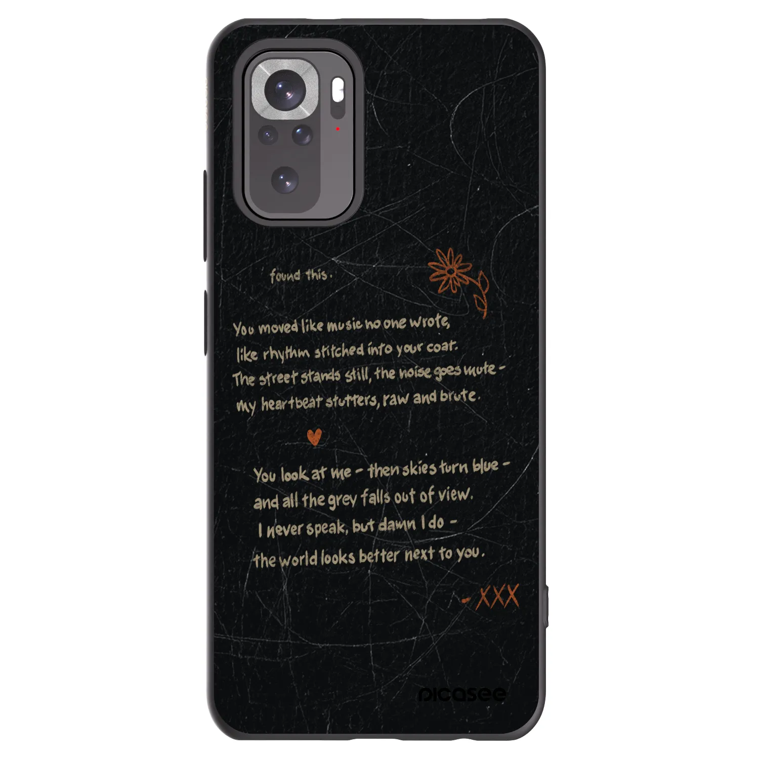 Picasee Xiaomi Redmi Note 11S 4G Hülle - Schwarzes Silikon - POET