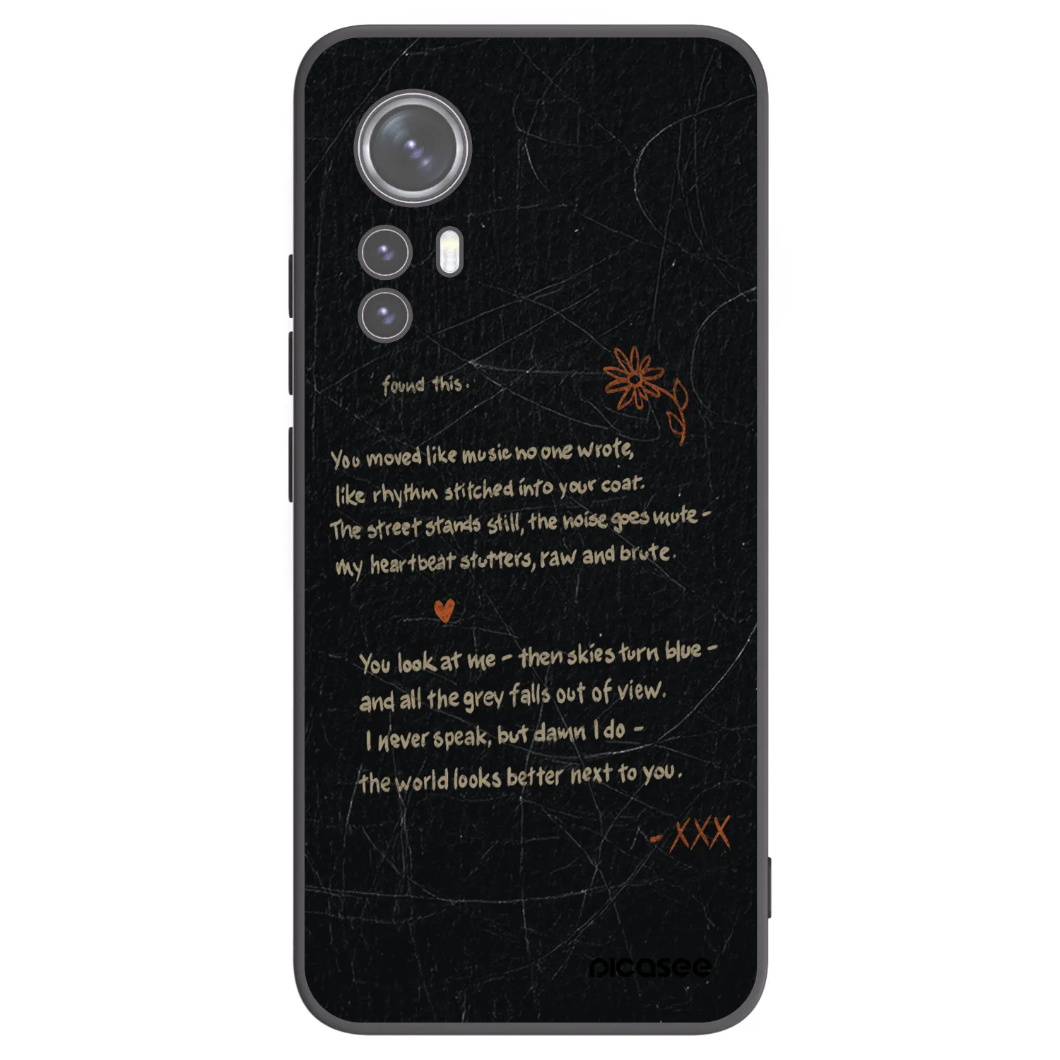 Picasee Xiaomi 12 Hülle - Schwarzes Silikon - POET