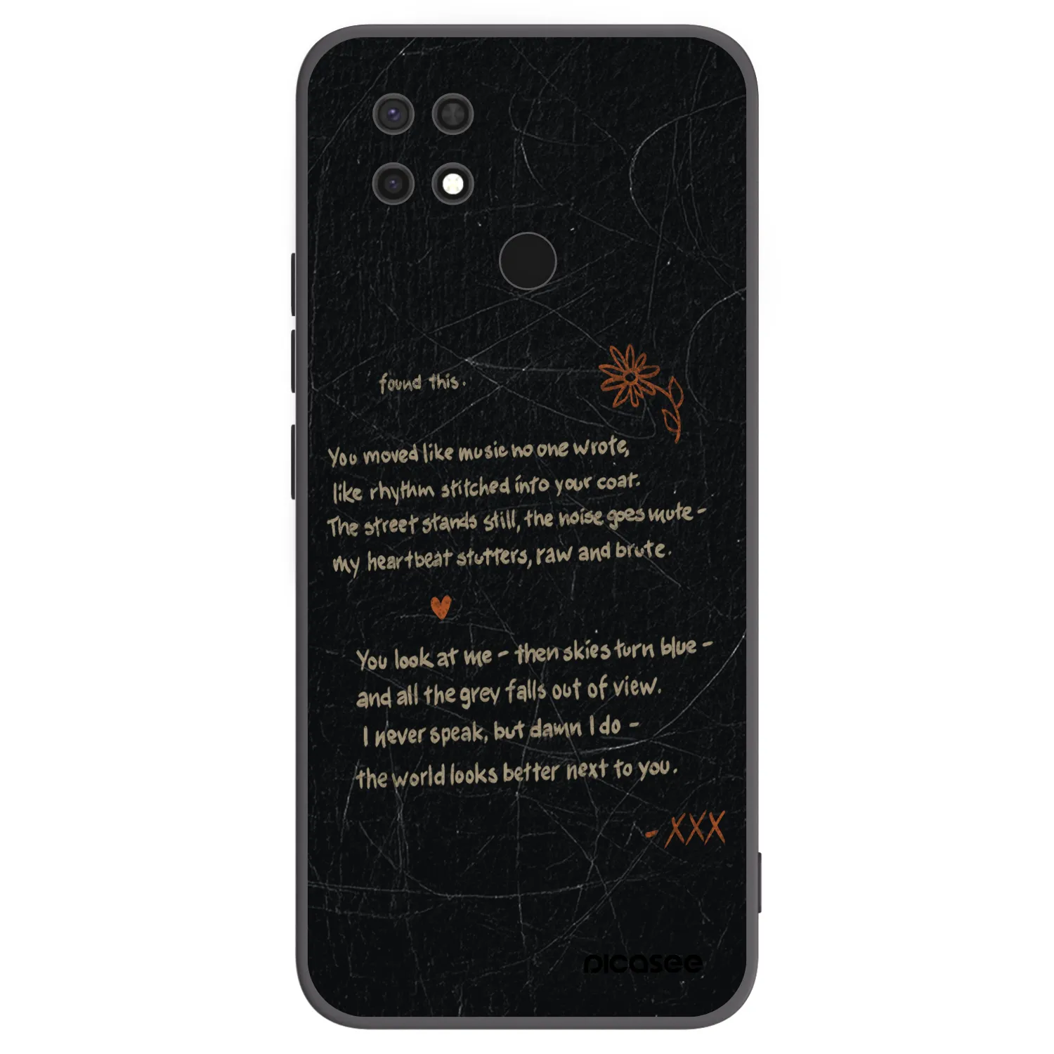 Picasee Xiaomi Redmi 10C Hülle - Schwarzes Silikon - POET