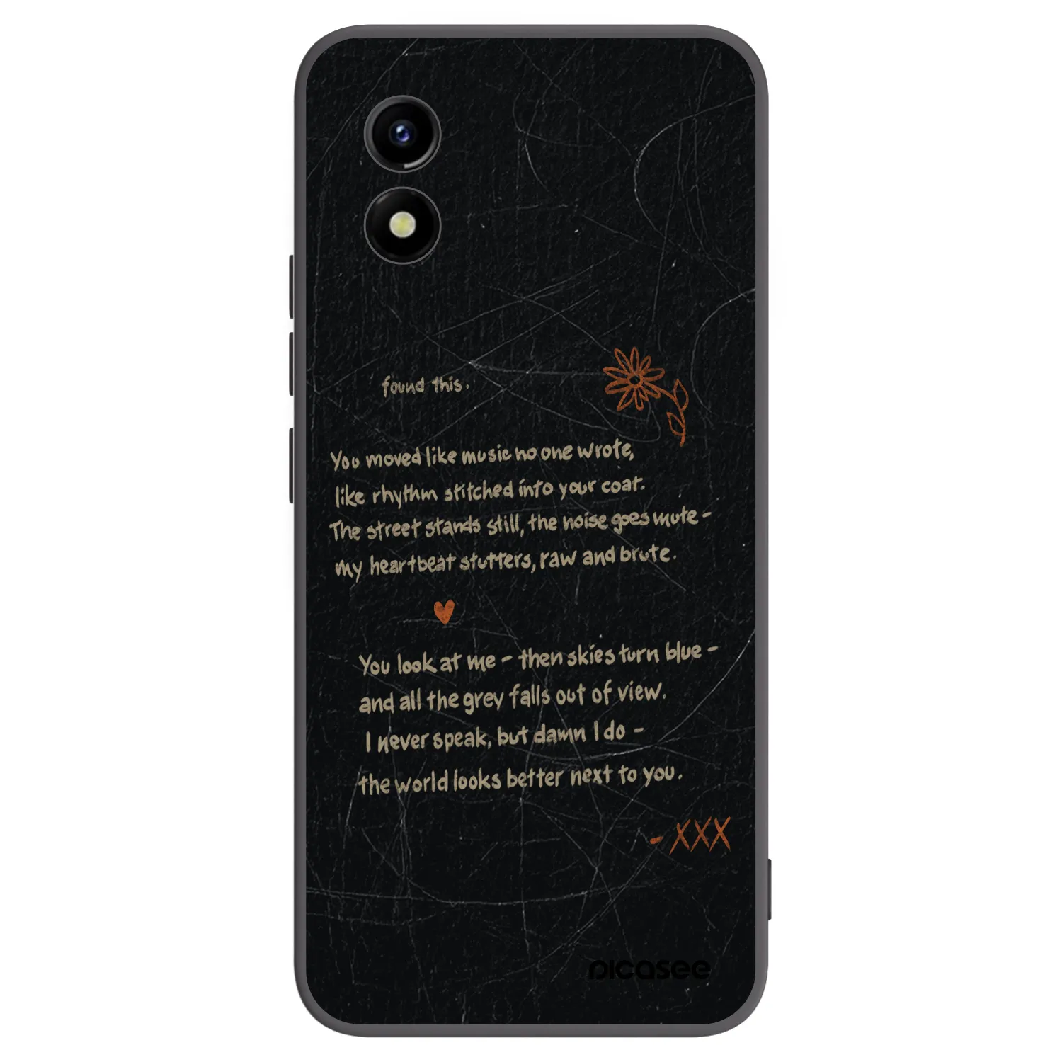 Picasee Vivo Y01 Hülle - Schwarzes Silikon - POET