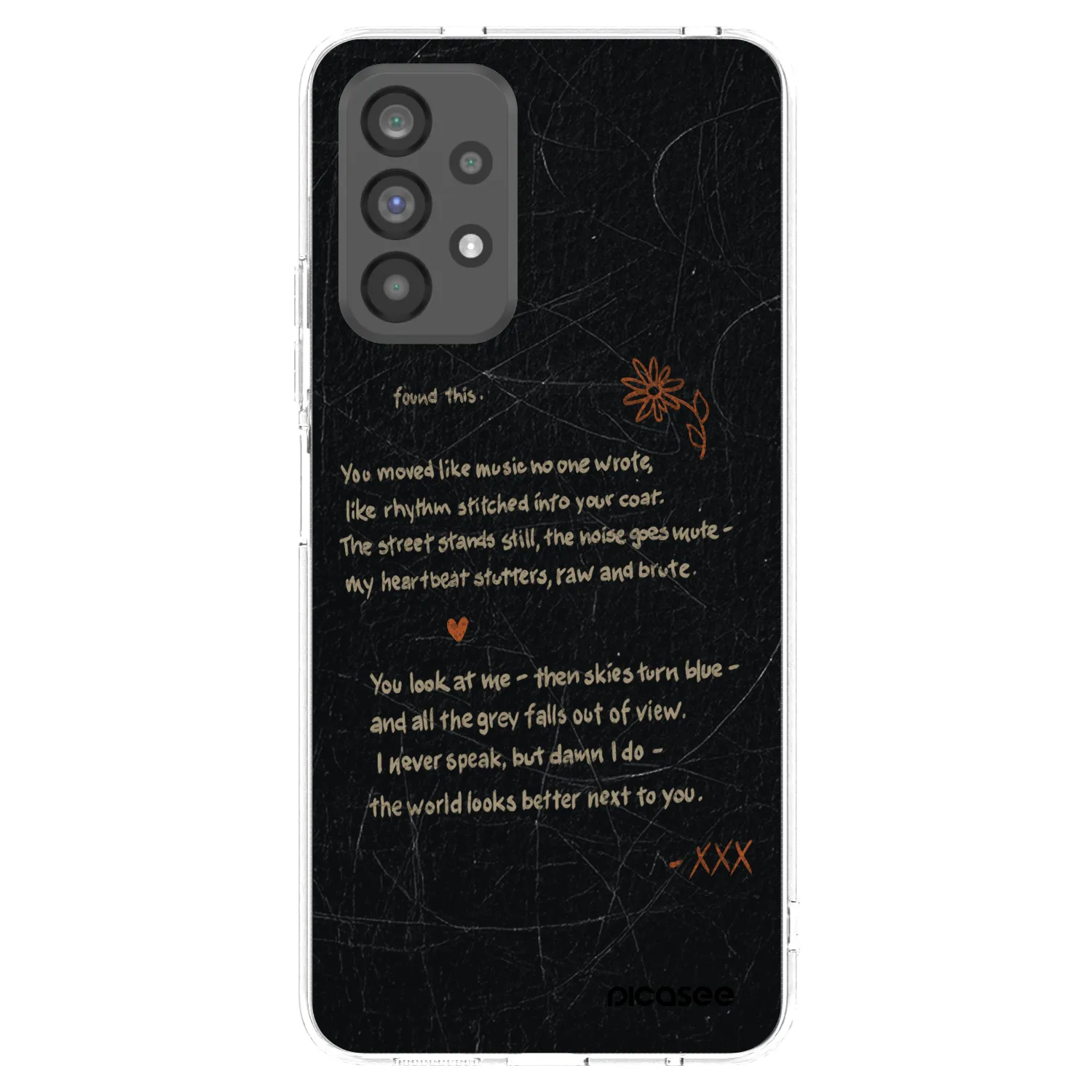 Picasee Samsung Galaxy A73 5G Hülle - Transparentes Silikon - POET