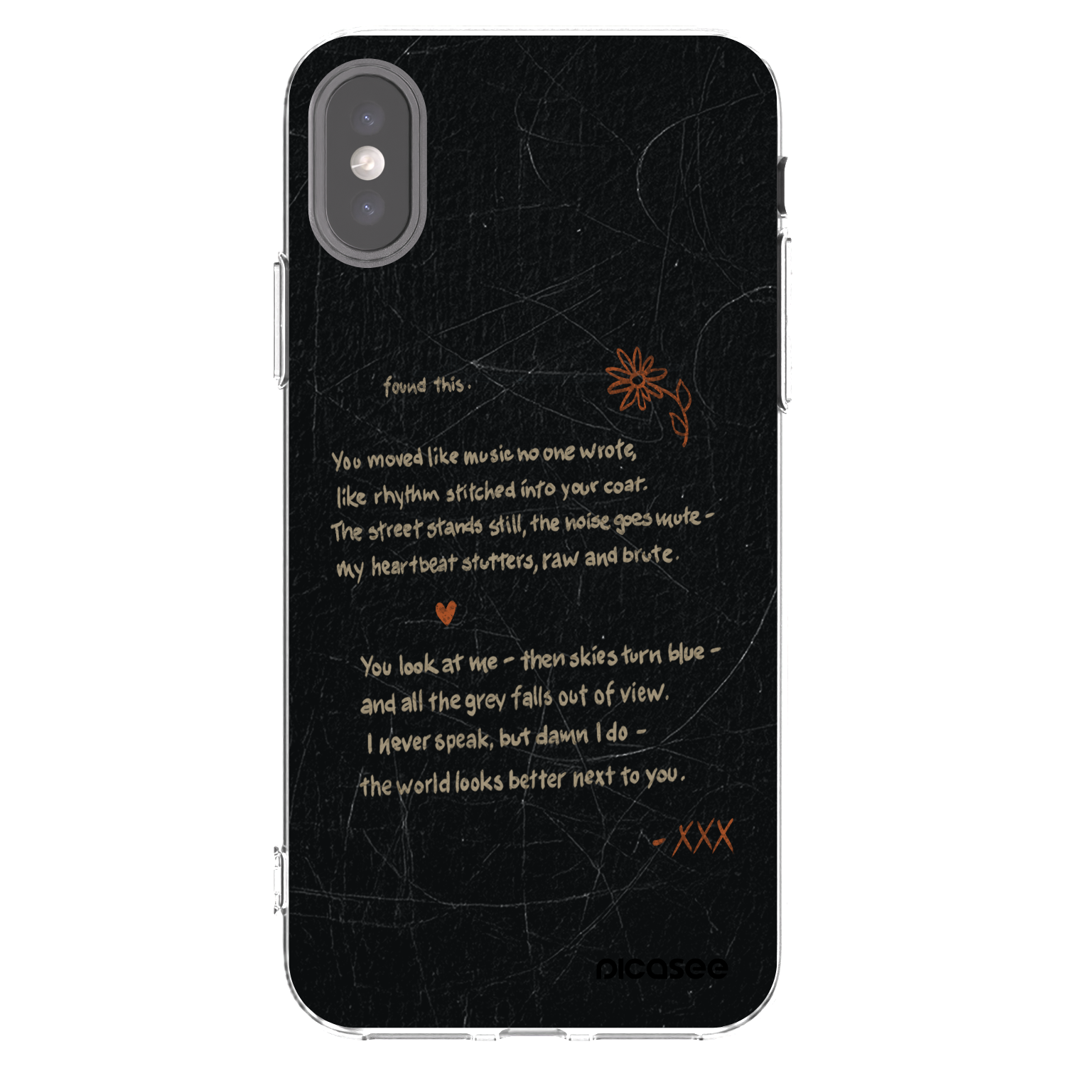 Picasee Apple iPhone X/XS Hülle - Transparentes Silikon - POET