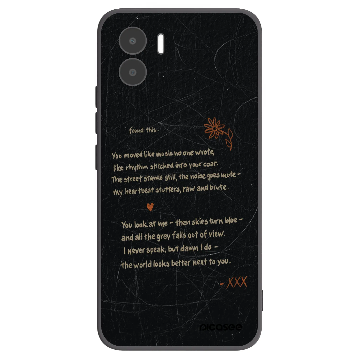 Picasee Xiaomi Redmi A1 Hülle - Schwarzes Silikon - POET
