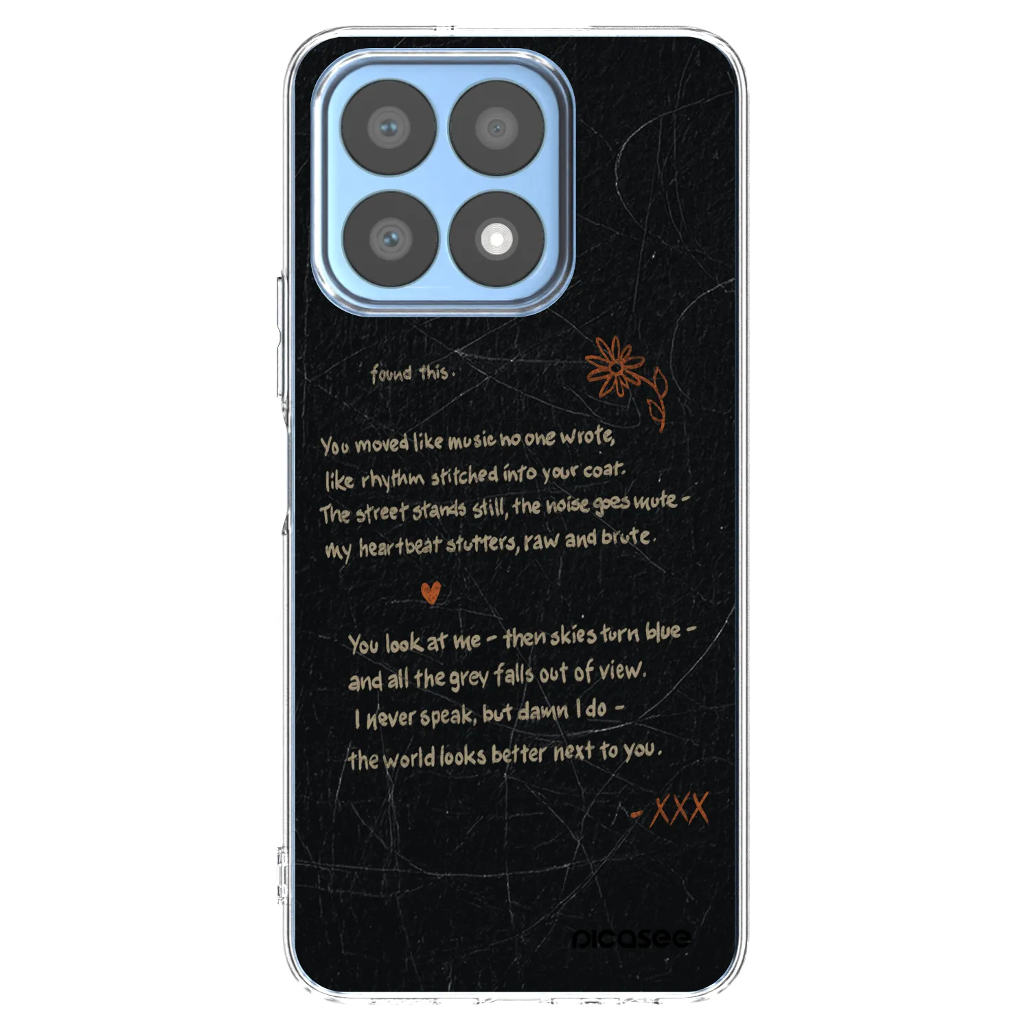 Picasee Honor X8a Hülle - Transparentes Silikon - POET