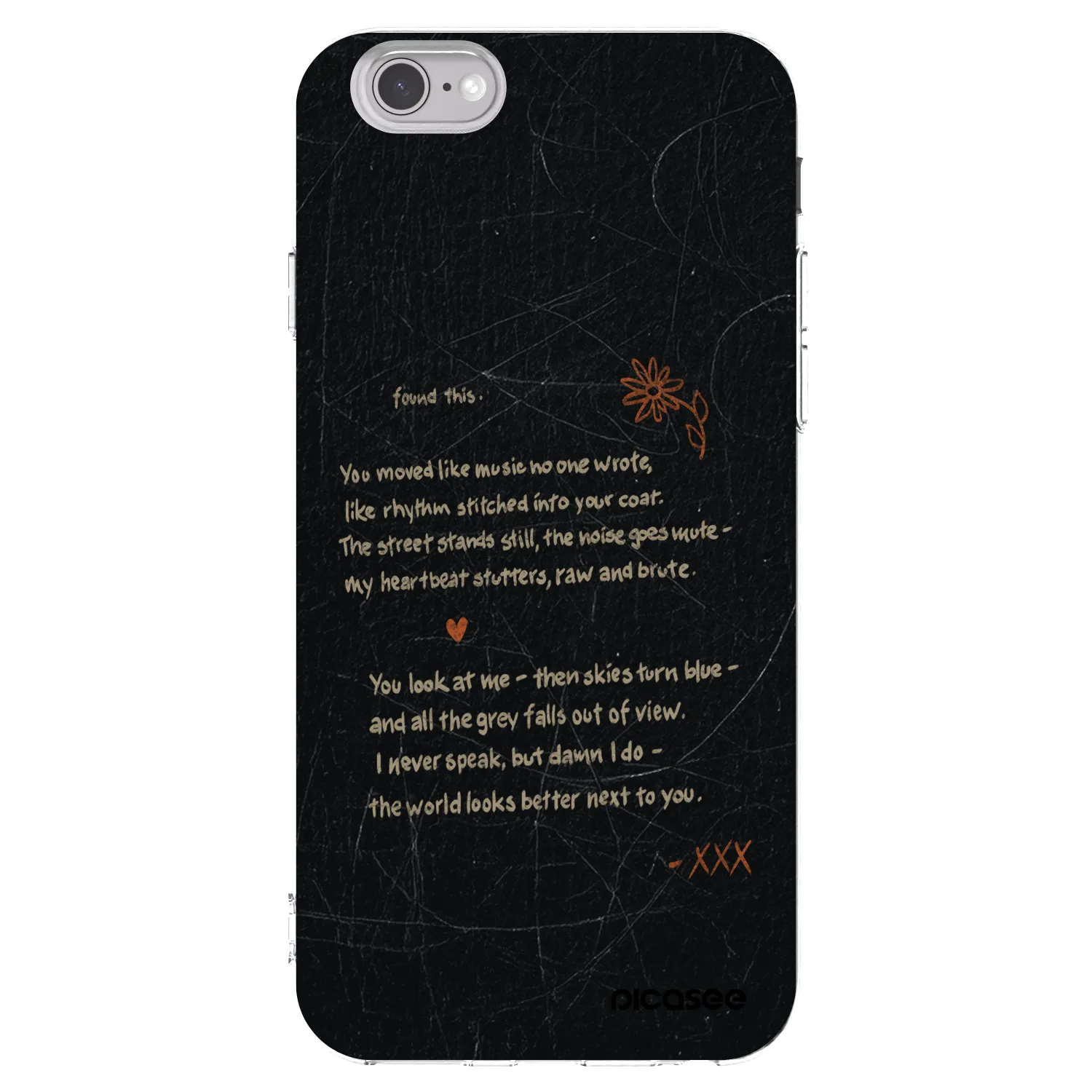 Picasee Apple iPhone 6/6S Hülle - Transparentes Silikon - POET